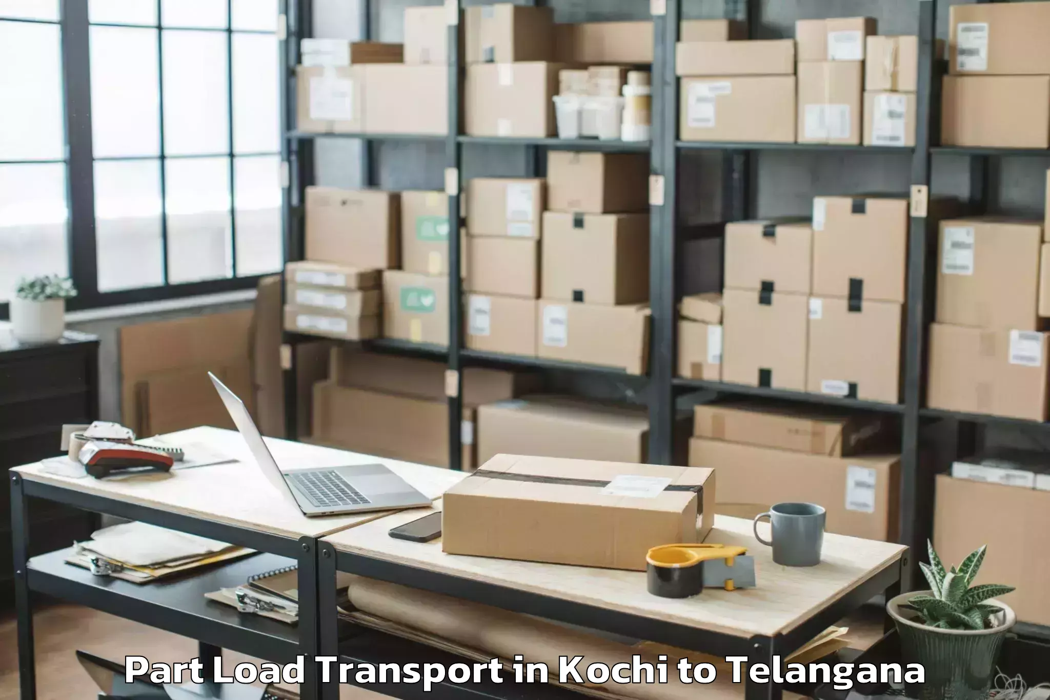 Book Kochi to Satavahana University Karimnag Part Load Transport Online